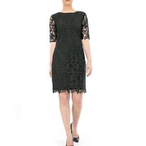 Ronni Nicole Black Lace Shift Dress Size 10 NWT